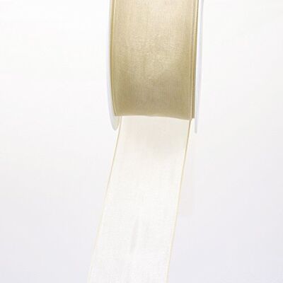 Deko AS GmbH 53736 Organza lint met geweven rand 38mm 50m col. 02 crème 53736-38-50-02 Deko AS GmbH 53736 Organza lint met geweven rand 38mm 50m col. 02 crème 53736-38-50-02