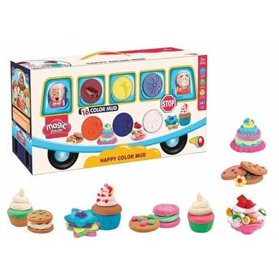 BigBuy Fun Boetseerklei Spelbus - 16 Eenheden BigBuy Fun Boetseerklei Spelbus - 16 Eenheden
