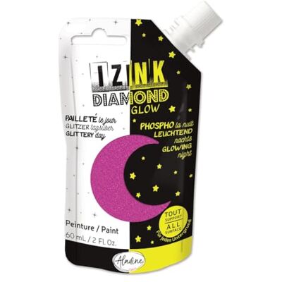 Izink - Diamond Glow - Roze - 60ml - Textielverf Izink - Diamond Glow - Roze - 60ml - Textielverf