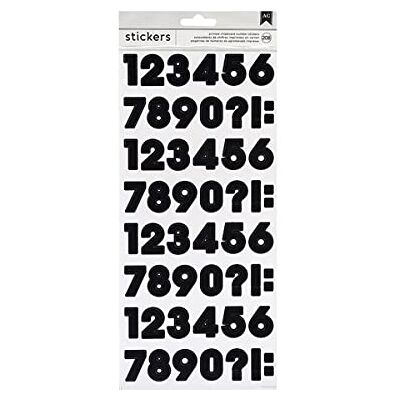 American Crafts Alfabet sticker Number Stickers Black 208u American Crafts Alfabet sticker Number Stickers Black 208u