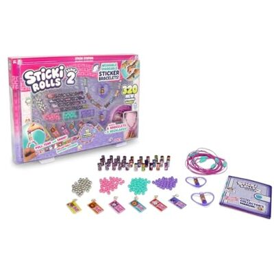 Ravensburger SkyCastle Sticki Rolls Series 2: Set voor het maken van armbanden en kettingen Armbanden en kettingen met labels voor meisjes vanaf 5 jaar Ravensburger SkyCastle Sticki Rolls Series 2: Set voor het maken van armbanden en kettingen Armbanden en kettingen met labels voor meisjes vanaf 5 jaar