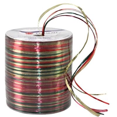 PRÄSENT C.E. Pattberg Rayon Raffia Biologisch afbreekbaar lint Goud-Groen 50 meter spoel PRÄSENT C.E. Pattberg Rayon Raffia Biologisch afbreekbaar lint Goud-Groen 50 meter spoel