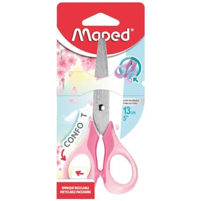 Maped Sensoft Schaartje van pastelkrijt, 13 cm, kinderschaar, ergonomische handgreep voor eenvoudig grijpen, zachte ringen, 3 verschillende designs Maped Sensoft Schaartje van pastelkrijt, 13 cm, kinderschaar, ergonomische handgreep voor eenvoudig grijpen, zachte ringen, 3 verschillende designs