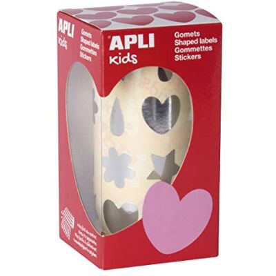 APLI Kids 17615 Roll gomets diverse vormen zilver APLI Kids 17615 Roll gomets diverse vormen zilver