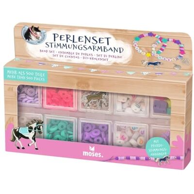 moses . Paardenkralenset, stemmingsarmband, doe-het-zelf sieradenknutselset met 580 kralen, sfeerhangers en accessoires, cadeau voor kinderen vanaf 5 jaar moses . Paardenkralenset, stemmingsarmband, doe-het-zelf sieradenknutselset met 580 kralen, sfeerhangers en accessoires, cadeau voor kinderen vanaf 5 jaar