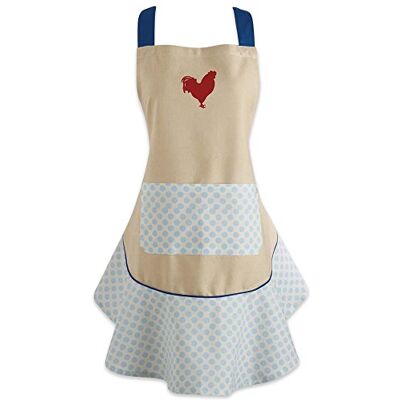 DII 100% katoen, vakantie vrouwen schattig ruches schort, keuken Basic, verstelbare nek & taille stropdassen, koken, bakken, knutselen en meer, Thanksgiving Gift rode haan DII 100% katoen, vakantie vrouwen schattig ruches schort, keuken Basic, verstelbare nek & taille stropdassen, koken, bakken, knutselen en meer, Thanksgiving Gift rode haan