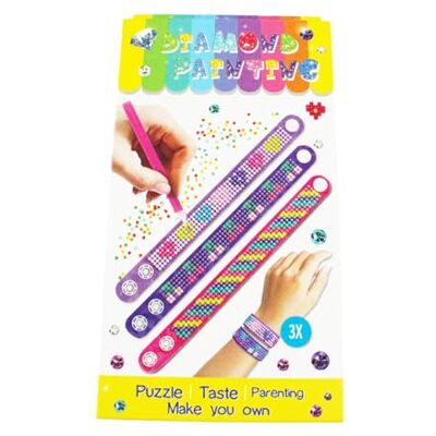 Pracht Creatives Hobby 6048-20011 Diamantschilder armbanden, 3 stuks, knutselset voor het ontwerpen van een gepersonaliseerde armband met glittersteentjes, voor kinderen vanaf 5 jaar Pracht Creatives Hobby 6048-20011 Diamantschilder armbanden, 3 stuks, knutselset voor het ontwerpen van een gepersonaliseerde armband met glittersteentjes, voor kinderen vanaf 5 jaar