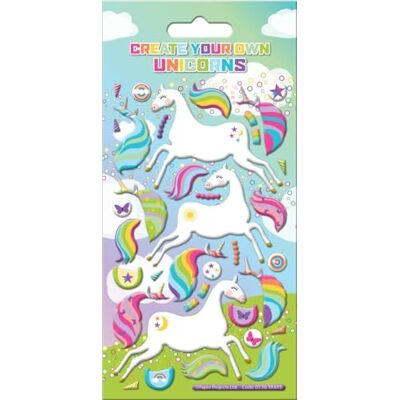 Paper Projects 01.70.19.015 Maak je eigen eenhoorn 3D squishy herbruikbare stickers Paper Projects 01.70.19.015 Maak je eigen eenhoorn 3D squishy herbruikbare stickers
