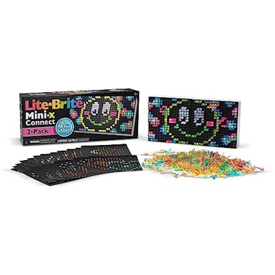 Lite Brite Mini-X Connect 2 Pack Creëer lichtkunst met haringen, creatieve kunst stam speelgoed voor meisjes, jongens, unisex, peuter, leeftijd 4+, vakantie, verjaardag, cadeau Lite Brite Mini-X Connect 2 Pack Creëer lichtkunst met haringen, creatieve kunst stam speelgoed voor meisjes, jongens, unisex, peuter, leeftijd 4+, vakantie, verjaardag, cadeau