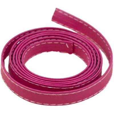 Craftelier Ecolederen band voor het versieren van plakboeken, kaarten en knutselwerk zacht en flexibel gevoel breedte ca. 1 cm lengte ca. 1,1 m roze met witte draad Craftelier Ecolederen band voor het versieren van plakboeken, kaarten en knutselwerk zacht en flexibel gevoel breedte ca. 1 cm lengte ca. 1,1 m roze met witte draad