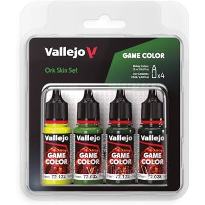 Vallejo 772391 verfset, ork-huid, 4 x 18 ml - Vallejo 772391 verfset, ork-huid, 4 x 18 ml -