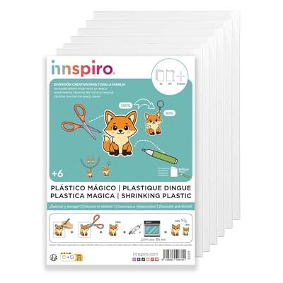 INNSPIRO Magische kunststoffolie, transparant, A4, 0,3 mm, 6 stuks. INNSPIRO Magische kunststoffolie, transparant, A4, 0,3 mm, 6 stuks.