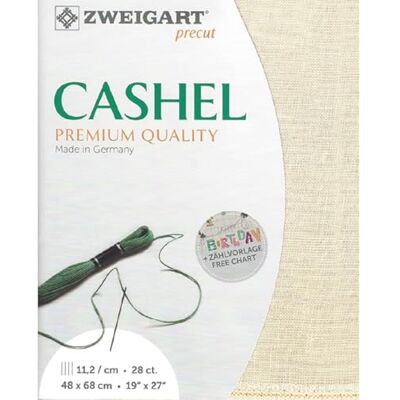 Zweigart - Cashel - Natuurlijk - 48x68 cm - Linen fabric Zweigart - Cashel - Natuurlijk - 48x68 cm - Linen fabric