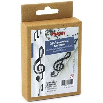 Pracht Creatives Hobby 5884-00041 DIY handwerkset voor het maken van een kralenarmband, met kristal en zwarte Miyuki kralen, totale grootte ca. 17 x 2,5 cm Pracht Creatives Hobby 5884-00041 DIY handwerkset voor het maken van een kralenarmband, met kristal en zwarte Miyuki kralen, totale grootte ca. 17 x 2,5 cm