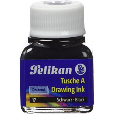 Pelikan Inkt A, inhoud: 10 ml in glas, zwart (17) VE=1 Pelikan Inkt A, inhoud: 10 ml in glas, zwart (17) VE=1