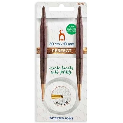 Pony Perfect Hout (60cm, 10.00mm) Circulair Breien Naalden 1 Stuk Pony Perfect Hout (60cm, 10.00mm) Circulair Breien Naalden 1 Stuk