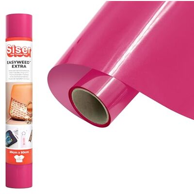 SISER ® EasyWeed® extra fuchsia 30 cm x 0,5 m transfer-vinyl voor individueel vormgeven van nylon, leer, behandelde stoffen SISER ® EasyWeed® extra fuchsia 30 cm x 0,5 m transfer-vinyl voor individueel vormgeven van nylon, leer, behandelde stoffen