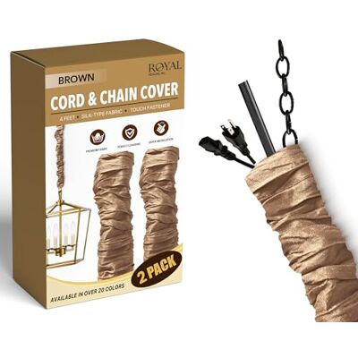 Royal Designs, Inc Royal Designs CC-8-BR-2 Koord & Ketting Cover, 1,2 m lang, Set van 2, Bruin Royal Designs, Inc Royal Designs CC-8-BR-2 Koord & Ketting Cover, 1,2 m lang, Set van 2, Bruin