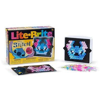 Basic Fun Lite-Brite Stitch Mini – Disney Lilo & Stitch Lichtspeelgoed – Creatieve Reisset met Sjablonen & Pinnetjes Basic Fun Lite-Brite Stitch Mini – Disney Lilo & Stitch Lichtspeelgoed – Creatieve Reisset met Sjablonen & Pinnetjes