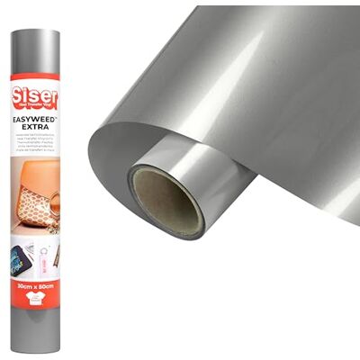 SISER ® EasyWeed® extra zilver 30 cm x 0,5 m transfer-vinyl voor individueel vormgeven van nylon, leer, behandeld textiel SISER ® EasyWeed® extra zilver 30 cm x 0,5 m transfer-vinyl voor individueel vormgeven van nylon, leer, behandeld textiel