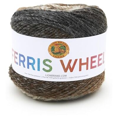 Lion Brand Yarn Company 217-609 Riesenradgarn, Morning Java - Wol Lion Brand Yarn Company 217-609 Riesenradgarn, Morning Java - Wol