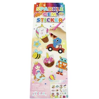 Pracht Creatives Hobby Diamond Painting Box, voor 20 stickers met verschillende motieven, knutselset om te schilderen met glittersteentjes, voor kinderen vanaf 8 jaar Pracht Creatives Hobby Diamond Painting Box, voor 20 stickers met verschillende motieven, knutselset om te schilderen met glittersteentjes, voor kinderen vanaf 8 jaar