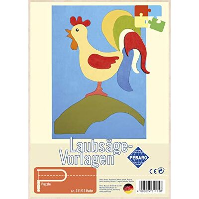 Pebaro Bladerzaagsjabloon van hout motief kraan, DIN A4 Pebaro Bladerzaagsjabloon van hout motief kraan, DIN A4