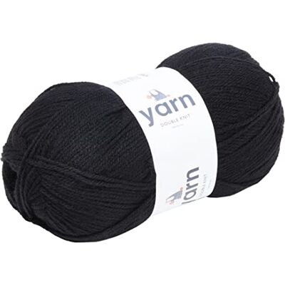 KORBOND DK Zwart garen 100 g acrylwol lichtgewicht, hypoallergeen en duurzaam dubbel gebreid haakgaren, breiwol (290 m totaal) KORBOND DK Zwart garen 100 g acrylwol lichtgewicht, hypoallergeen en duurzaam dubbel gebreid haakgaren, breiwol (290 m totaal)