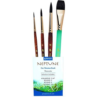 Princeton Neptune Professionele Aquarel Borstels 4750 Serie 4st Zachte Synthetische Eekhoorn Borstel Set voor Aquarel Schilderen Aquarelle 3/4 Inch Rond 2 & 6 & 10 Artiest Paint Borstels Princeton Neptune Professionele Aquarel Borstels 4750 Serie 4st Zachte Synthetische Eekhoorn Borstel Set voor Aquarel Schilderen Aquarelle 3/4 Inch Rond 2 & 6 & 10 Artiest Paint Borstels