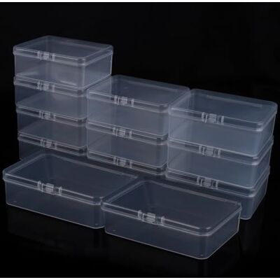 ASelected 12 stuks plastic doos met deksel 9,5 x 6,5 x 3,5 cm opbergdoos kleine opbergdoos met deksel voor kleine kralen, sieraden, schroeven, knutselaccessoires ASelected 12 stuks plastic doos met deksel 9,5 x 6,5 x 3,5 cm opbergdoos kleine opbergdoos met deksel voor kleine kralen, sieraden, schroeven, knutselaccessoires