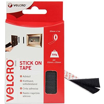 Velcro Brand - Nastro Riapribile Adesivo Nero 20 mm x 1 m - Zwart Velcro Brand - Nastro Riapribile Adesivo Nero 20 mm x 1 m - Zwart