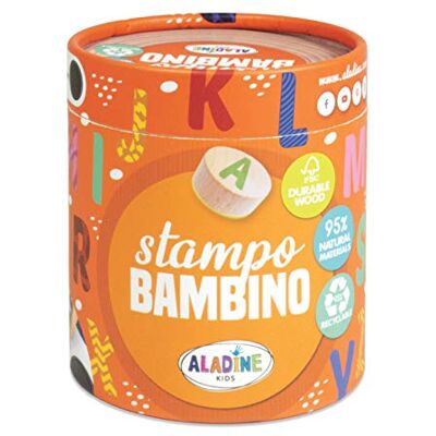 Aladine Eenhoorn-stempel voor kinderen Stampo Bambino Set met 8 stempels Duurzaam hout FSC-label + zwart stempelkussen creatieve vrije tijd vanaf 3 jaar 03131 Aladine Eenhoorn-stempel voor kinderen Stampo Bambino Set met 8 stempels Duurzaam hout FSC-label + zwart stempelkussen creatieve vrije tijd vanaf 3 jaar 03131