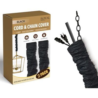 Royal Designs, Inc Royal Designs CC-17-BLK-2 Koord & Ketting Cover, 1,2 m lang, Set van 2, Zwart Royal Designs, Inc Royal Designs CC-17-BLK-2 Koord & Ketting Cover, 1,2 m lang, Set van 2, Zwart