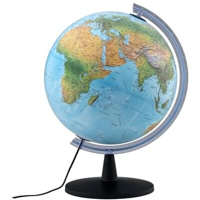 TECNODIDATTICA GIGAGLOBO 40 wereldbol lichtgevende en draaibare wereldbol fysieke en politieke cartografie teksten in het Italiaans groot formaat diameter 40 cm TECNODIDATTICA GIGAGLOBO 40 wereldbol lichtgevende en draaibare wereldbol fysieke en politieke cartografie teksten in het Italiaans groot formaat diameter 40 cm