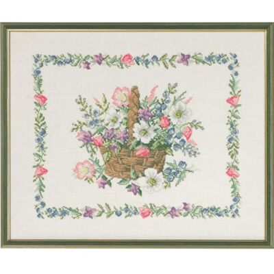 Permin Broderikit Bloemenmandje - 49x40cm - Knutselpakket Permin Broderikit Bloemenmandje - 49x40cm - Knutselpakket