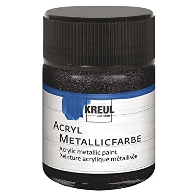 Kreul 77585 - Metallic acrylverf - Zwart - 50ml Kreul 77585 - Metallic acrylverf - Zwart - 50ml
