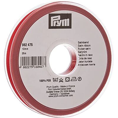 Prym 982475 satijnen lint 10 mm donkerrood, 100% PES Prym 982475 satijnen lint 10 mm donkerrood, 100% PES