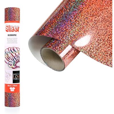 SISER Holografisch goud oranje, 30 cm x 0,5 m, hologografisch vinyl voor het personaliseren van stoffen, kleding en accessoires, creatieve hobby's, gemakkelijk te snijden SISER Holografisch goud oranje, 30 cm x 0,5 m, hologografisch vinyl voor het personaliseren van stoffen, kleding en accessoires, creatieve hobby's, gemakkelijk te snijden