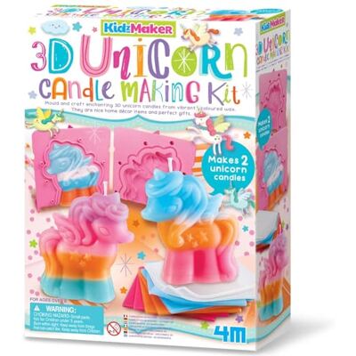 4M 00-04817 Kaarsen maken, 3D-eenhoorn, creatieve set voor kinderen en jongeren, set voor het maken van 2 magische kaarsen, levendige kleuren, leeftijd 8+ jaar 4M 00-04817 Kaarsen maken, 3D-eenhoorn, creatieve set voor kinderen en jongeren, set voor het maken van 2 magische kaarsen, levendige kleuren, leeftijd 8+ jaar