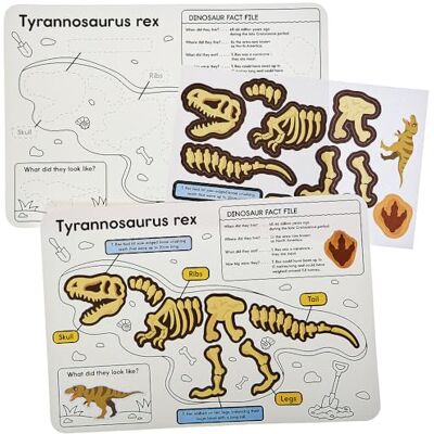 Baker Ross FN431 Dinosaurus Fossiel Sticker Feit Vellen Set van 4, STEM, Wetenschap en Leermiddelen voor Kinderen en Scholen Baker Ross FN431 Dinosaurus Fossiel Sticker Feit Vellen Set van 4, STEM, Wetenschap en Leermiddelen voor Kinderen en Scholen