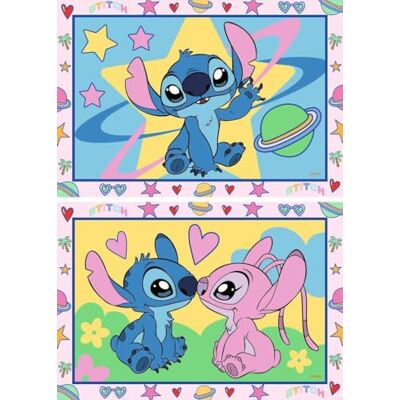 Ravensburger CreArt Junior 12023123 Disney Stitch & Angel Schilderij op nummer kinderen vanaf 5 jaar Schilderset met lijst, penseel en acrylverf DIY-set kinderen Ravensburger CreArt Junior 12023123 Disney Stitch & Angel Schilderij op nummer kinderen vanaf 5 jaar Schilderset met lijst, penseel en acrylverf DIY-set kinderen