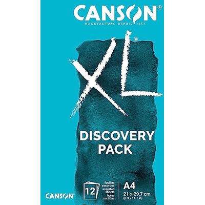 Canson XL, Discovery Pack, Mini-PK, A4-21x29,7cm, wit, 12 vellen Canson XL, Discovery Pack, Mini-PK, A4-21x29,7cm, wit, 12 vellen