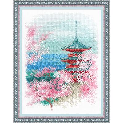 Riolis Sakura Pagoda Kruissteekset - Kruissteekset Riolis Sakura Pagoda Kruissteekset - Kruissteekset