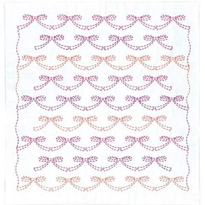 Olympus Thread Sashiko borduurpakket Hana Fukin Pop Designs linten stof bedrukt Olympus Thread Sashiko borduurpakket Hana Fukin Pop Designs linten stof bedrukt