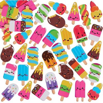 Baker Ross VC235 IJslolly-schuimstickers Set van 120, knutselstickers voor ijslolly's Baker Ross VC235 IJslolly-schuimstickers Set van 120, knutselstickers voor ijslolly's