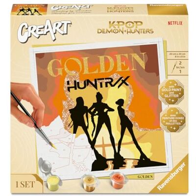 Ravensburger CreArt, Malen nach Zahlen Adults Trend Special Edition Golden KPop Demon Hunters: Special Edition mit veredelter Goldpackung, Goldfarbe und Glitzer! Ravensburger CreArt, Malen nach Zahlen Adults Trend Special Edition Golden KPop Demon Hunters: Special Edition mit veredelter Goldpackung, Goldfarbe und Glitzer!