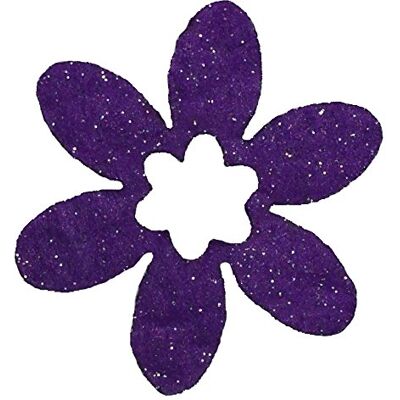 Petra's Bastel News Petra's Knutsel-News 100 x bloem 30 mm met bloemenuitsnijding, glittervilt, eenzijdig glitter, fliz, lila, 18 x 12 x 5 cm Petra's Bastel News Petra's Knutsel-News 100 x bloem 30 mm met bloemenuitsnijding, glittervilt, eenzijdig glitter, fliz, lila, 18 x 12 x 5 cm
