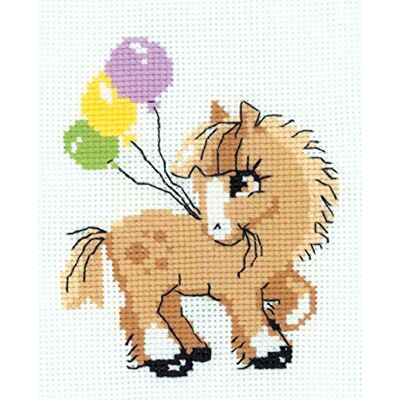 Riolis Pony Kruissteekset - Voor Beginners, Meerdere Kleuren - Borduurpakket Riolis Pony Kruissteekset - Voor Beginners, Meerdere Kleuren - Borduurpakket
