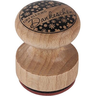 Rayher BUTTERER stempel, motief dankje, hout, 1 stuk, rond ø 3 cm, voor creatieve kunst, scrapbooking, geschenken-28891000 Rayher BUTTERER stempel, motief dankje, hout, 1 stuk, rond ø 3 cm, voor creatieve kunst, scrapbooking, geschenken-28891000