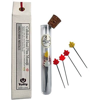 Tulip Momiji cellulose head pin — 1 piece Tulip Momiji cellulose head pin — 1 piece